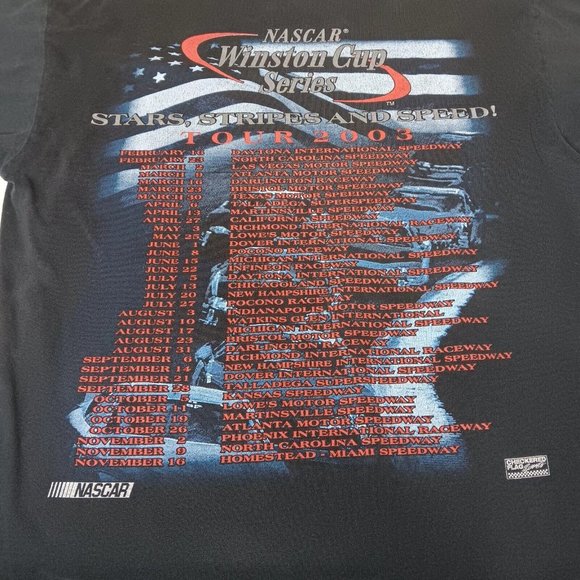 Vtg NASCAR Winston Cup Series Stars Stripes Speed Tour 2003 Large T Shirt Race - Picture 4 of 13